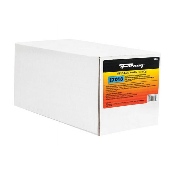 Forney Industries E7018, Steel Electrode, 1/8 in x 40 Pound