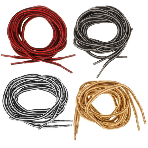 Retro Round Shoelaces Daddy Shoes Sports Shoestrings Sneakers Rope Thick 4 Pairs