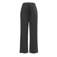 thumbnail image 4 of Womens Sweatpants with Pockets Elastic High Waist Drawstring Relaxed Fit Casual Straight Leg Sweat Pants Trousers, 4 of 7