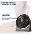 thumbnail image 4 of Air Monster 15655 Mini ventilador de escritorio personal de alta velocidad, 3 velocidades, 8 pulgadas, inclinación ajustable, con opción de montaje en pared y asa de transporte, negro, 4 of 5