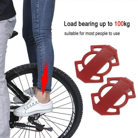 Bike Rear Stand Pedal,Zerone 1 Pair Steel Folding Road Mountain Bike Rear Foot Pedal with