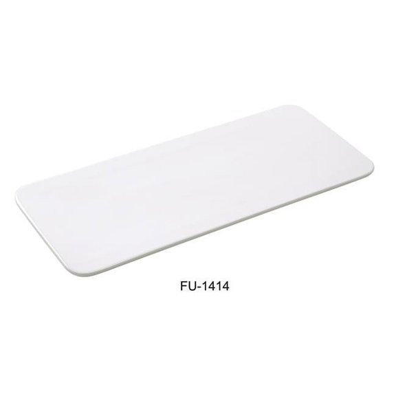 Yanco FU-1414 14 x 6.5 in. Fuji Porcelain Rectangular Display Plate, Bone White - Pack of 12