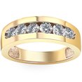 thumbnail image 1 of Bague en Diamant Serti en Rail 1 Ct en Or Jaune 14 K, 1 of 2
