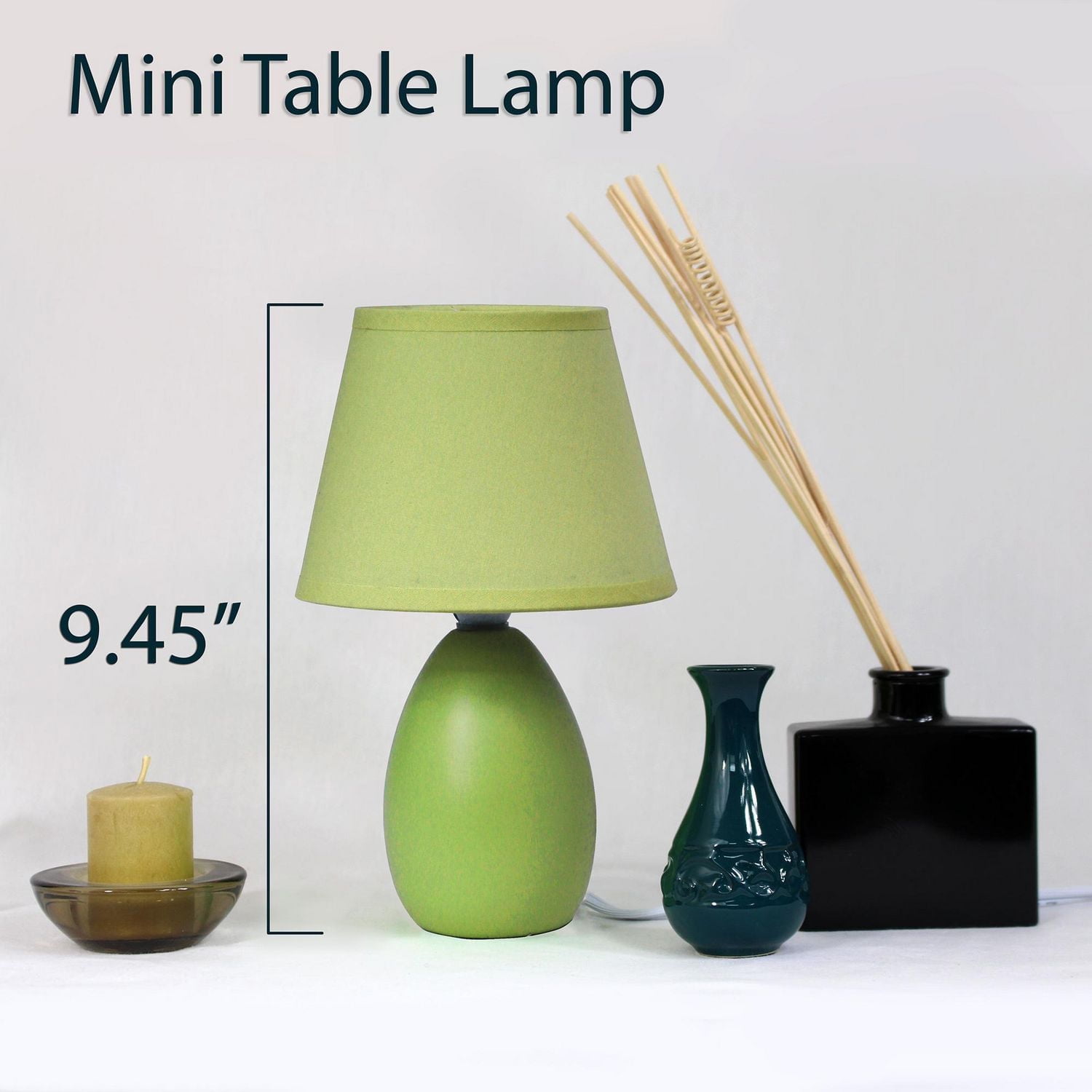 Simple Conceptions Mini Oeuf Ovale Lampe de Table en Céramique