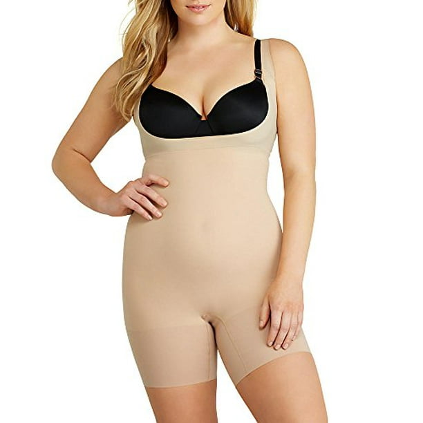 Spanx Spanx Womens Plus OpenBust MidThigh Body Shaper Beige 2X