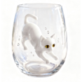 thumbnail image 2 of Cute Cat Pattern Clear Glass Tumbler 4.2" Everyday Drinking Cup Smooth Rim Leak-Proof Glassware for Hot & Cold Beverages, 2 of 3