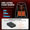 thumbnail image 6 of SKYSHALO Warm Zip Hoodie, Unisex Electric Sweatshirt with 7.4V Battery, 5 Heat Areas, Lightweight for Outdoor Activities, Camping, XL Black, 6 of 9