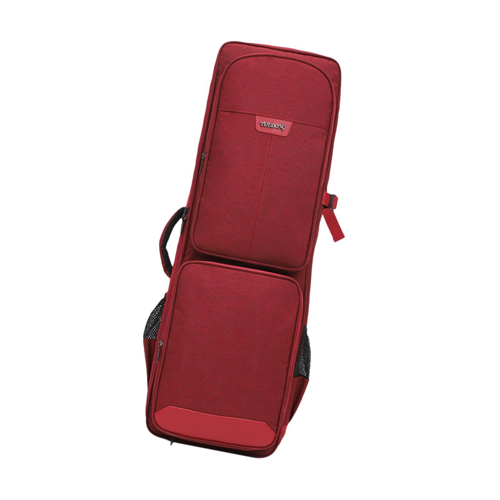 LeeQinersw Saxophone Bag Saxophone Clarinet Case Portable with Carry Handle Water Resistant red