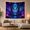 Moon Waterfall, variant on Moonlit Waterfall With Lotus Flowers and Planets in Cosmic Nebula Sky, Dreamy Fantasy for Space Lovers, Celestial Wall Art, Housewarming Gift Tapestry Wall Hanging for Living Room and Bedroom
