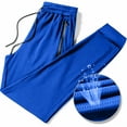 thumbnail image 2 of Mens Quick Dry Sweatpants Joggers Breathable Mesh Ice Silk Jogger Pants Light Running Gym Athletic Trousers Drawstring, 2 of 4