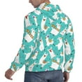 thumbnail image 6 of Xecao Cartoon Llamas Pattern Men's Adult Pullover Hoodie,Hooded Sweatshirt-Small, 6 of 7
