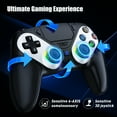 thumbnail image 6 of Turpow RGB Wireless Controller for P5, Compatible with P5 Pro/Slim/PC, Turbo Function/MacroDual Vibration, 1000mAh Battery, 6-Axis Motion Contro Gamepad with Speaker, 3.5mm Audio Jack (Black), 6 of 9
