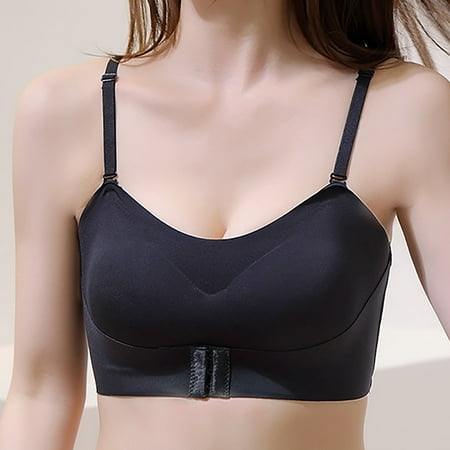 

SELONE 2023 Everyday Bras for Women No Underwire Everyday Chest Wrapped Wire Free Onepiece Wrap Chest Without Steel Ring Nursing Bras for Breastfeeding Sports Bras for Women Black M