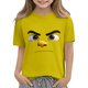 thumbnail image 5 of Tops de Manga Corta Linda con Impresión de Expresión Linda de Color Sólido para Niños Niños Niñas, Camiseta Cómoda Suelta para la Temporada Escolar, 5 of 8