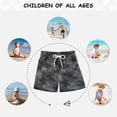 thumbnail image 6 of FORMRS Boys Swim Trunks Quick Dry Mesh Lining Beach Boardshorts, Sizes XS-XL, Gray Sky Pattern, 6 of 7