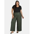 thumbnail image 4 of Terra & Sky Women's Plus Size Wide Leg Pants, 30" Inseam, Sizes 0X-5X, 4 of 5