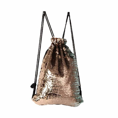 - Fashion Outdoor Sports Casual Multicolor Color Sequins Unisex Drawstring Bag