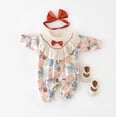 thumbnail image 3 of Baby Boys Girls Jumpsuit Hoodie Romper Boys Girls Cute Fashion Pullover Knite Jumpsuit Children's Clothing Z0M-Red, 3-6 Months, 3 of 8
