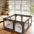 thumbnail image 3 of Baby Playpen 47 x 47 Inch, Large Playpen for Babies and Toddlers, Indoor & Outdoor Baby Fence Play Yard with Breathable Mesh, 3 of 8