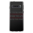 thumbnail image 1 of DistinctInk Clear Shockproof Hybrid Case for Samsung Galaxy S10 (6.1" Screen) - TPU Bumper Acrylic Back Tempered Glass Screen Protector - Wear Gloves When You Lift - Match Your Purse, 1 of 2