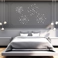 thumbnail image 4 of Silver Metal Starburst Wall Sculptures, Set of 4, for Living Room Bedroom Entryway, 4 of 6