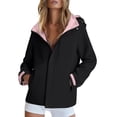thumbnail image 1 of Duoif Rain Jacket Women, Women's Breathable Softshell Jacket Jacket Windproof Rain Jacket Functional Jacket with Hood Jackets for Women Black L, 1 of 8