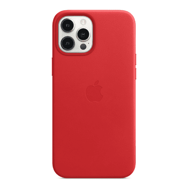Open Box Genuine Apple iPhone 12 Pro Max Leather Case with MagSafe Scarlet