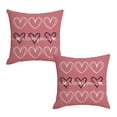 thumbnail image 2 of Harpi Decorative Throw Pillow Covers Clearance Valentine's Day Pillow Covers 18x18 Inch Set Of 2 White Hearts Decor Throw Pillow Covers Valentine's Day Cushion Case Decoration for Sofa Couch, 2 of 7