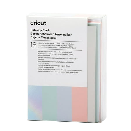 Cricut Cutaway Cards, R10 Pastels Sampler 18 Count