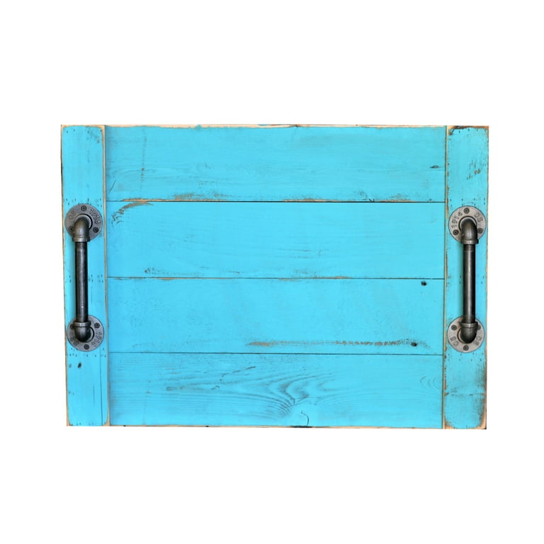 Kitchen Stove Top Cover; Noodle Board; Wooden Cover for Stove; Rustic Farmhouse Finish, Blue