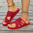 thumbnail image 5 of Orthopedic Sandals for Women - Mesh Flat Slippers Dressy Comfortable Flip Flops Wide Width Walking Summer Beach Vacation Shoes, 43, 5 of 6