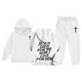 thumbnail image 4 of KidS Boys Jesus Loves You Hoodie Long Sleeve Cute Graphic Hoodies Girls Loose Pullover and Sweatpants 2 Pcs Fall Winter Clothes 3-4 Years Girls Outfits Cute&nbsp;Boys Girls&nbsp;Clothing, 4 of 6