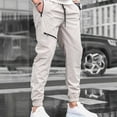 thumbnail image 2 of 2025 Mens Casual Fashion Pants with Elastic Ankles and Secure Zipper Drawstring Comfortable Daily Wear Comfortable Sweatpants for Men Relaxed Fit Pant, 2 of 4