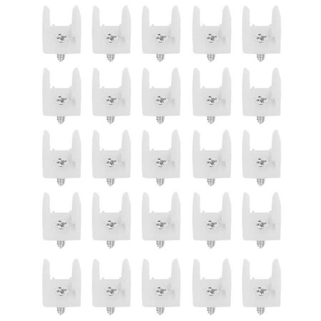 

LED Light Strip Clip 100 Pcs Strips Plastic Fixing Clips for Lights Fixed Lamp White Iron Pp