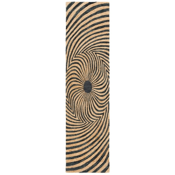 SAFAVIEH Metro Deion Geometric Runner Rug, Black/Gold, 2'3" x 9'