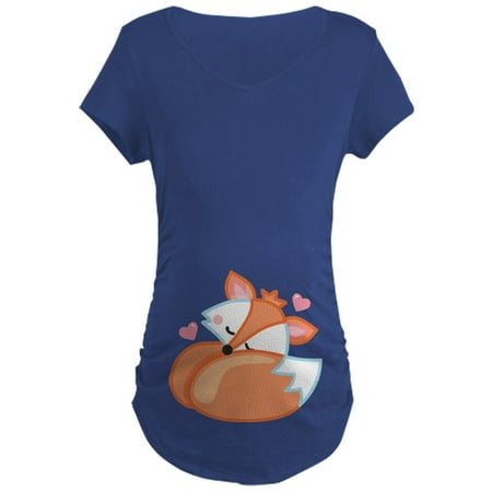 

CafePress - Baby Fox Belly Print Maternity T Shirt - Maternity Dark T-Shirt