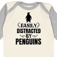 thumbnail image 4 of Inktastic Easily Distracted by Penguins Boys or Girls Long Sleeve Baby Bodysuit, 4 of 5