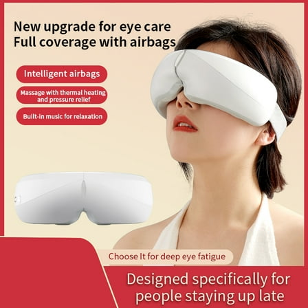 Smart Heated Eye Massager with Steam & Rechargeable, Kids/Adults Eye Care Mask for Relieving Eye Strain, Headache,Portable Sleep