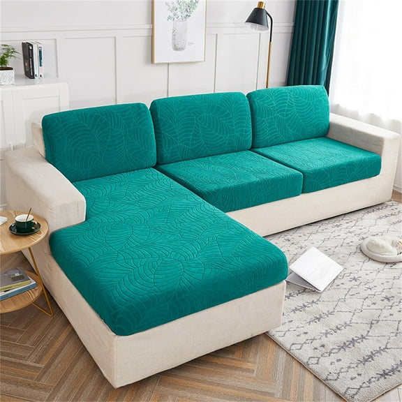 High Elastic Sofa Seat Cover Full Wrap Protection, Stain-Resistant Stretch Cushion Cover – Non-Slip Fiber Slipcover for Living Room Sectional Sofa Use