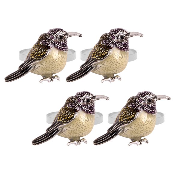 KAKOWELY 4Ud Soportes Metálicos Para Servilletas Con De Pájaro Multicolor Para De