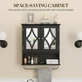 thumbnail image 2 of RoyalCraft Bathroom Wall Medicine Cabinet, Wood Storage with Mirror, Towel Bar, Black, 2 of 8