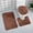 Brown, variant on Luckky Bathroom Rugs Sets 3 Piece, Ultra Soft Non Slip Bath Rug and Absorbent Chenille Bath Mat, Bathroom Rugs, Plush Bath Mats for Bathroom, Tub, Shower, Bathroom Toilet Floor Mat (Black)