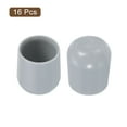 thumbnail image 3 of Protectores de patas de silla, 16 piezas de 7/8" - Tapas redondas de patas de silla de plástico, cubiertas antideslizantes para muebles (gris), 3 of 7