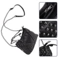 thumbnail image 4 of Bolso bandolera negro con remaches de 1 pieza, bandolera negra, bandolera, con cadena de todo fósforo, 4 of 6