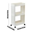 thumbnail image 3 of XGFHYJEH Storage Shelves for Kitchen, Bedroom, Bathroom, 3 Tire Plastic Shelves, Storage Shelf Rack, Storage Shelf Unit, Storage Rack with Wheels, Storage Racks and Shelving for Small Spaces, 3 of 6