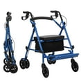thumbnail image 1 of Andador Rollator para Personas Mayores con Asiento, Combinación 3 en 1 Andador, Silla de Ruedas y Transporte, Ruedas Antideslizantes de 6", 1 of 9