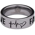 thumbnail image 2 of Faith Hope Love Tungsten Carbide Ring, 2 of 9