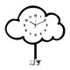 thumbnail image 3 of Reloj de pared con diseño de nube, decorativo, silencioso, para sala de estar interior. con péndulo, 3 of 9