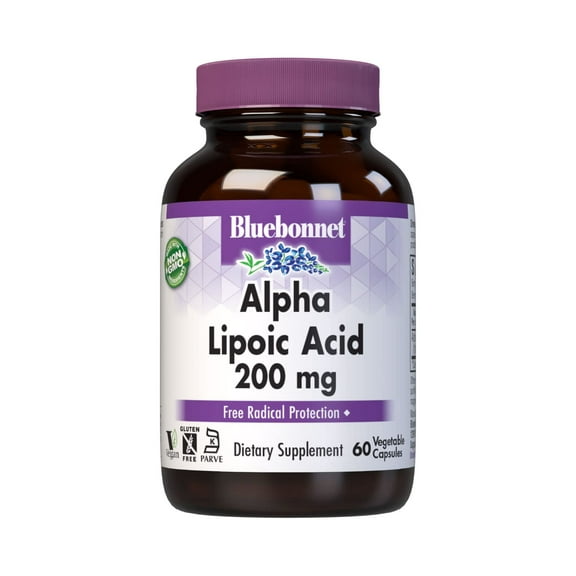 Bluebonnet Nutrition Alpha Lipoic Acid 200mg, Nerve Support*, 60 Count