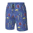 thumbnail image 4 of Fotbe New-York City Trajes de Baño Estampados para Hombre, Shorts de Verano de Secado Rápido, Ropa de Playa, Bañadores-Small, 4 of 6